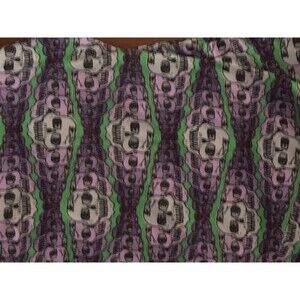 Womans  TALL & CURVY  LULAROE Leggings Halloween Skull purple Skeleton  TC2 plus